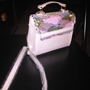 Pink sequence bag